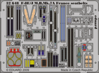 Eduard 32648 F-8E/J M.B.Mk.7A France seatbelts TRU