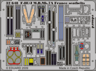 Eduard 32648 F-8E/J M.B.Mk.7A France seatbelts TRU