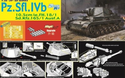 Dragon 6982 Немецкая САУ Pz.Sfl.IVb 10.5cm le.FH.18/1 Sd.Kfz.165/1 Ausf.A 1/35