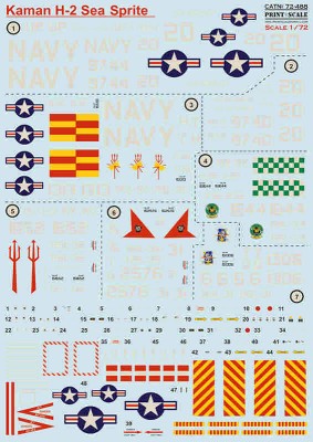 Print Scale C72488 Kaman Sea Sprite H-2 (wet decal) 1/72