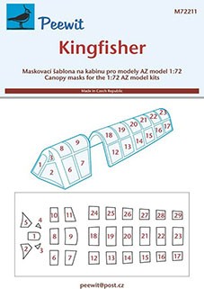 Peewit M72211 1/72 Canopy mask Kingfisher (AZ MODEL)