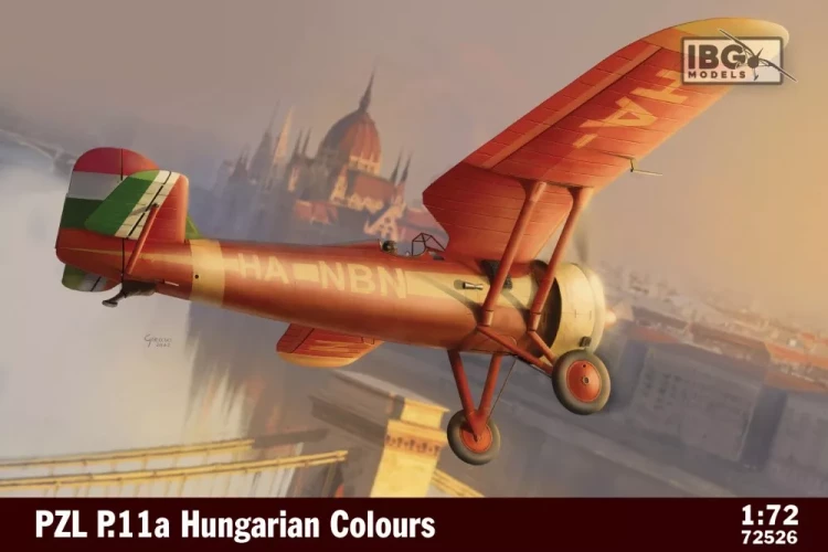 Ibg Model 72526 PZL P.11a Hungarian Colours 1/72