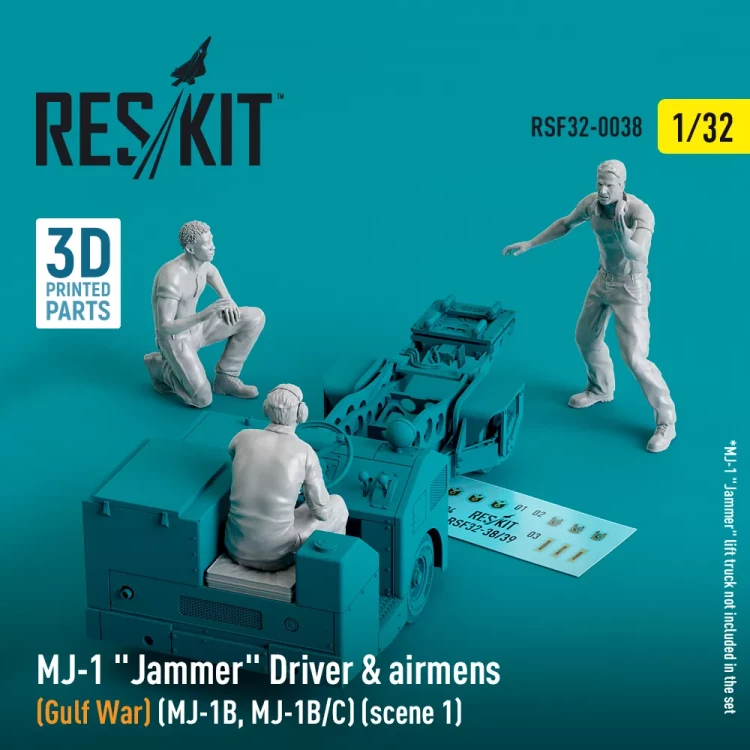 Reskit F32038 MJ-1 Driver&airmens (Gulf War) scene 1 1/32