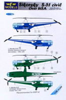 Lf Model C48174 Decals Sikorsky S-51 civil over USA 1/48
