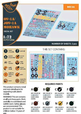 Clear Prop D72006 Decal OV-1 A/JOV-1A Mohawk 1/72