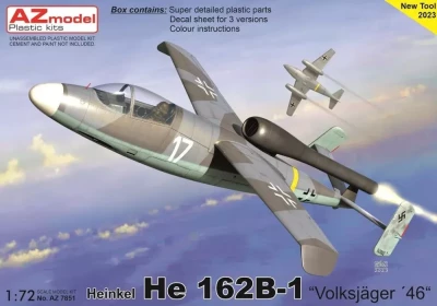Az Model 78051 Heinkel He 162B-1 (3x camo) 1/72