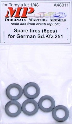 Mp Originals Masters Models MP-A48011 1/48 Spare tires for German Sd.Kfz.251 (6 pcs.)