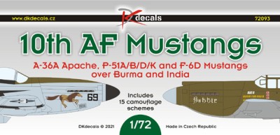 Dk Decals 72093 10th AF MNustangs over Burma&amp;India (14x camo) 1/72