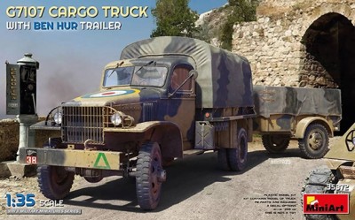 Miniart 35372 G7107 Cargo Truck with 'Ben Hur' Trailer 1/35