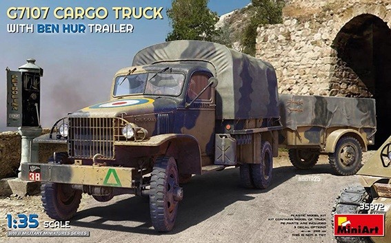 Miniart 35372 G7107 Cargo Truck with 'Ben Hur' Trailer 1/35