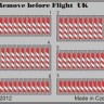 Eduard 73020 1/72 Фототравление для Remove before flight UK