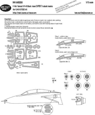New Ware NWA-M0884 Mask F-14A Tomcat VF-41 Black EXPERT (GWH) 1/48