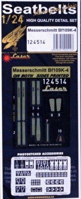 HGW 124514 Seatbelts Messerschmitt Bf 109K-4 (laser) 1/24