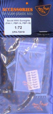 Clear Prop CPA72019 Soviet WWII gun sights (PAK-1, PBP-1A/1B) 1/72