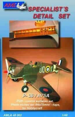 AML AMLA48003 Curtiss H75A (control surf.,photo etched set) 1/48