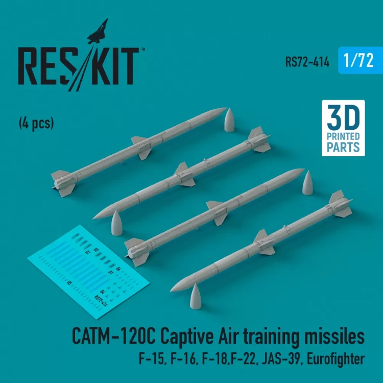 Reskit 72414 CATM-120C Captive Air train.missiles (4 pcs.) 1/72