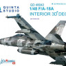 Quinta studio QD48042 F/A-18A (for Kinetic kit) 3D декаль интерьера кабины 1/48
