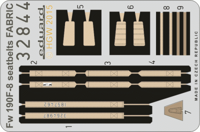 Eduard 32844 Fw 190F-8 seatbelts FABRIC 1/32
