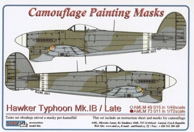 AML AMLM73011 Маска камуфляж Hawker Typhoon Mk.IB Late 1/72