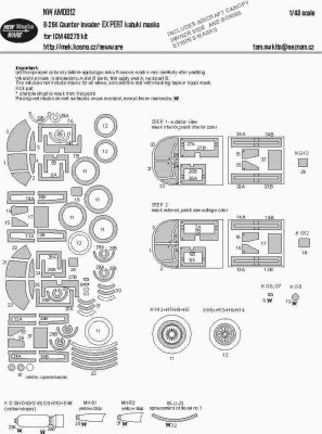 New Ware NWA-M0912 Mask B-26K Counter Invader EXPERT (ICM) 1/48