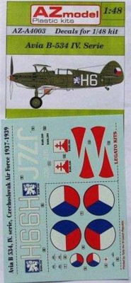 AZ Model A4003 Decals for Avia B-534 IV.serie 1/48 1/72