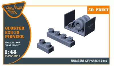 Clear Prop A48044 Gloster E28/39 Pioneer wheel set 1/48