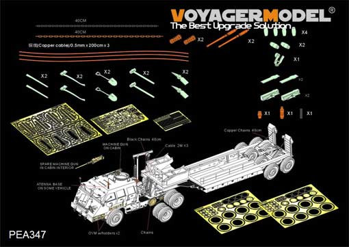 Voyager Model PEA347 WWII US M26 Recover Vehicle additional parts For All 1/35