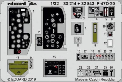 Eduard 32943 SET P-47D-20 interior (TRUMP)