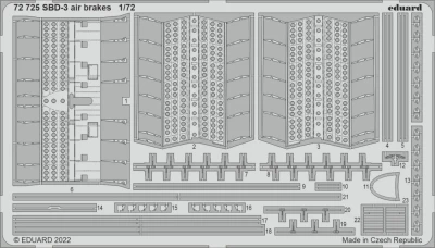 Eduard 72725 SET SBD-3 air brakes (FLYH.) 1/72