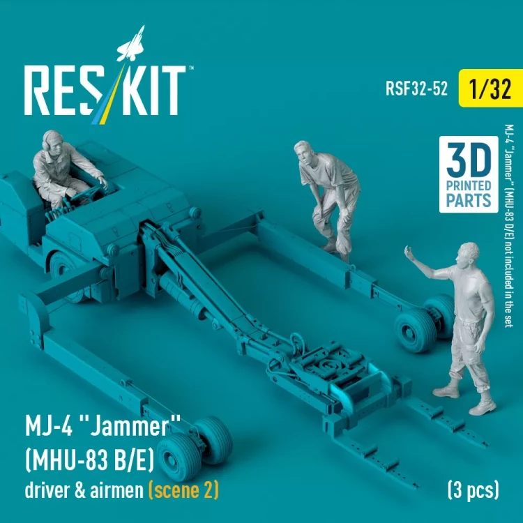 Reskit F32052 MJ-4 'Jammer' (MHU-83 B/E) driver&airmen sc.2 1/32