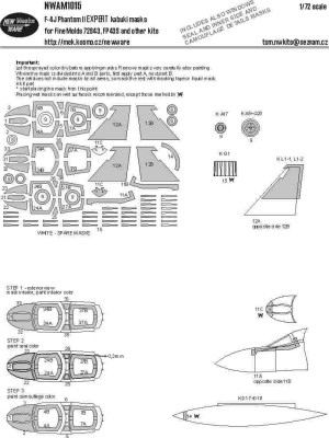 New Ware NWA-M1015 Mask F-4J Phantom II EXPERT (FINEM) 1/72