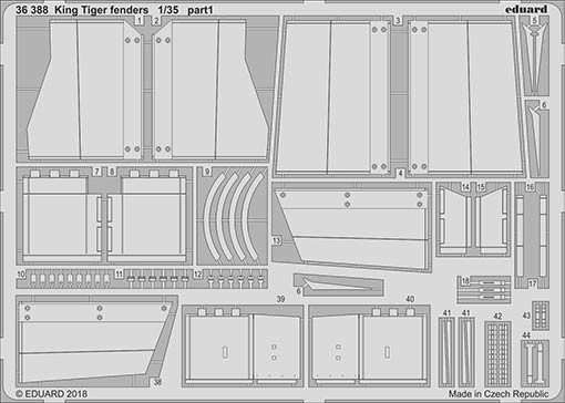 Eduard 36388 King Tiger fenders 1/35