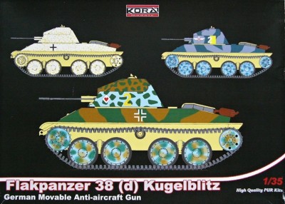 Kora Model A3519 Flakpanzer 38 (d) Kugelblitz German AA Gun 1/35