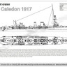 Combrig 70646 HMS Caledon Light Cruiser, 1917 1/700