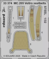 Eduard 33374 MC.205 Veltro seatbelts STEEL (ITAL) 1/32