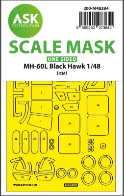 Art Scale 200-M48284 Sikorsky MH-60L Black Hawk one-sided painting mask 1/48