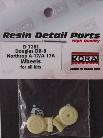 Kora Model D7281 Wheels for Douglas DB-8/Northrop A-17/A-17A 1/72