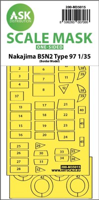 Art Scale 200-M35015 Nakajima B5N2 Type 97 canopy frame paint mask (outside only) 1/35