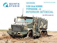 Quinta Studio QD35026 Урал 63095 Тайфун-У (для модели RPG-model) 3D Декаль интерьера кабины 1/35
