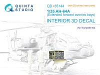 Quinta Studio QD+35144 Передние отсеки авионики AH-64A (Trumpeter) (с 3D-печатными деталями)  1/35