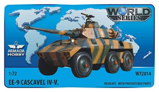 Armada Hobby W72014 Brazilian 6x6 Armoured Car EE-9 Cascavel IV. Resin kit w. PE set 1/72