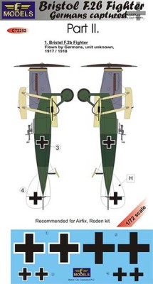 Lf Model C72252 Decals Bristol F.2b Fighter Captured - Part 2 1/72