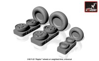 Armory ARAW48314 Lockheed-Martin F-22A Raptor wheels with weighted tyres 1/48