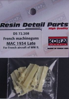 Kora Model DS72208 French machineguns MAC 1934 Late (4 pcs.) 1/72