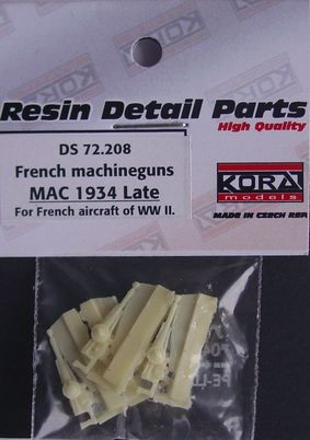 Kora Model DS72208 French machineguns MAC 1934 Late (4 pcs.) 1/72