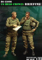 Bravo6 35098 US Helo Crew(2) - Briefing 1:35