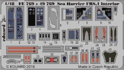 Eduard FE769 Sea Harrier FRS.1 interior 1/48