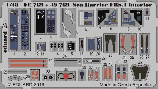Eduard FE769 Sea Harrier FRS.1 interior 1/48