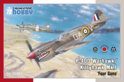 Special Hobby SH72367 P-40D Warhawk/Kittyhawk Mk.I 'Four Guns' 1/72