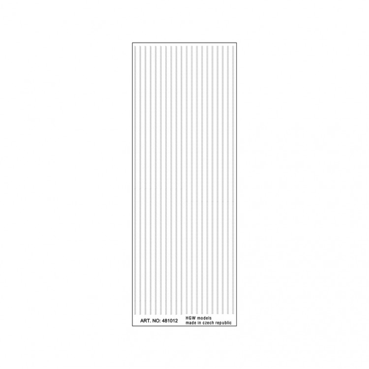 HGW 481012S Rivets - double line SILVER (360 cm, 1/2 A5) 1/48